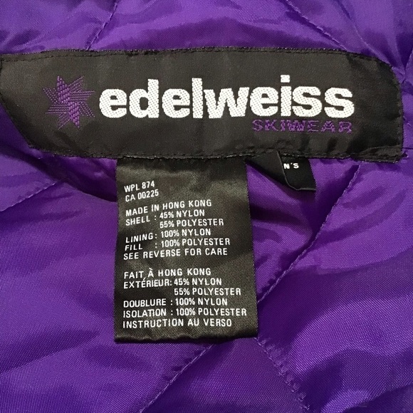 Vintage Edelweiss Purple Iridescent Ski Jacket. - Picture 16 of 16